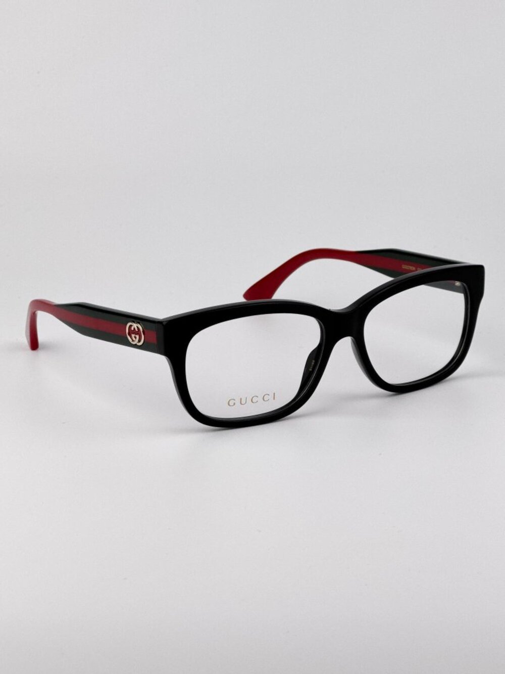 Gucci GG0278ON 011 Rectangle Eyeglasses – Black Green | Unisex Designer Frames - Picture 5 of 12